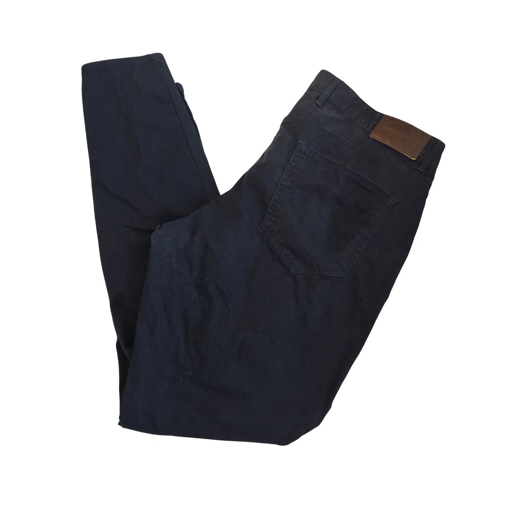 Michael Kors Parker Slim Fit Navy Blue Chino Pants Mens Trousers Size 36x32 EUC